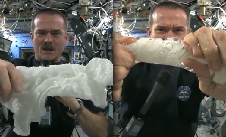 Imagen del video del astronauta. Créditos: NASA
