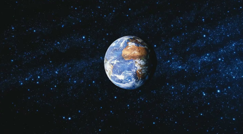 La Tierra vista desde el espacio exterior Imagen artística
